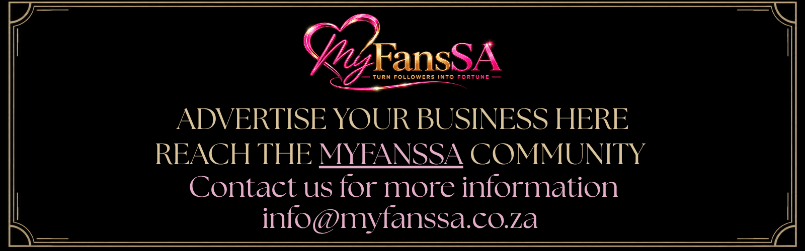 Advertise your business on MyFansSA